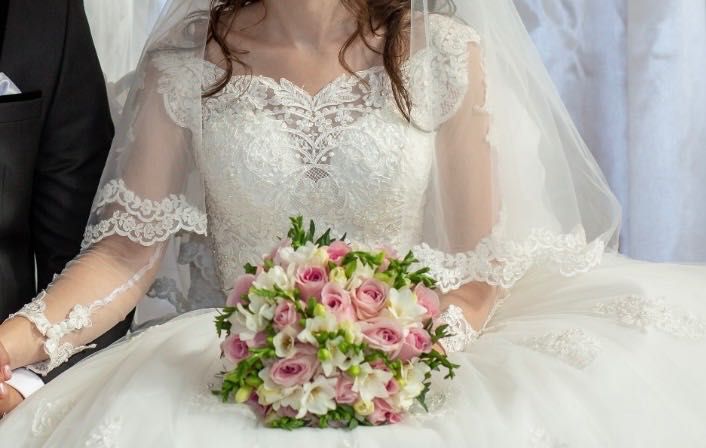 Rochie de mireasă mărime 34-36 Andre & Nicolas Collection