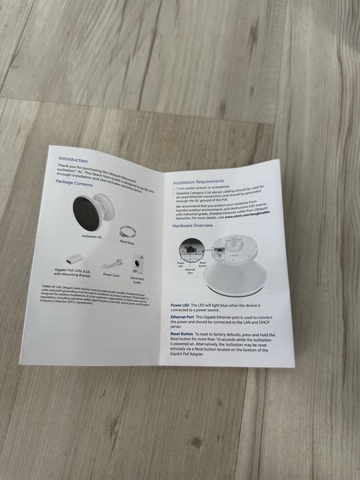 Ubiquiti  Iso Station AC Model IS-5AC 5Ghz 450+ Mbps  Antena Externa Parabolica Poe