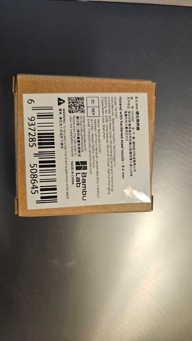 Bambu Lab Hotend - H2/P2S/X2D (Nozzle) 0.4mm Hardened Steel Standard Flow