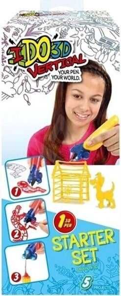 3D писалка за деца Ido3D Vertical starter set жълта