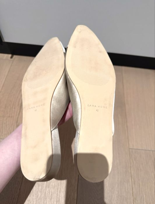 Papuci de casa din satin Zara Home