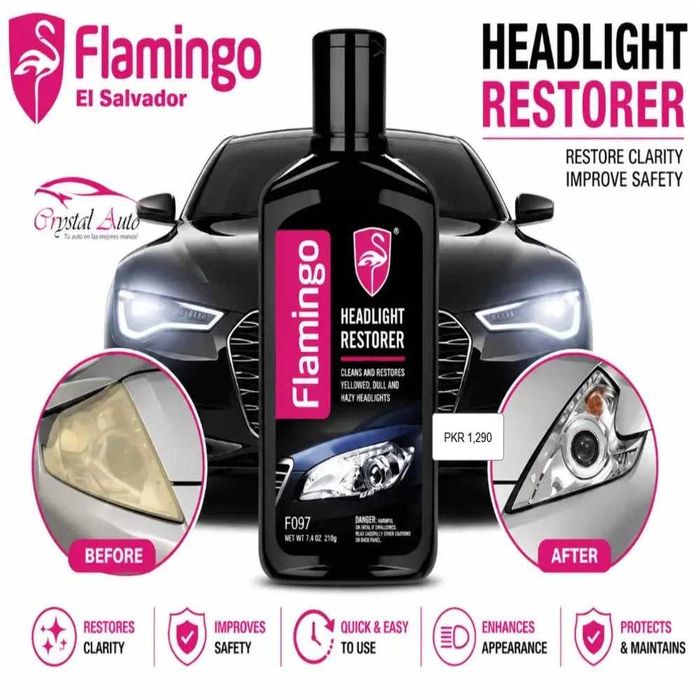 Полир паста възстановител за фарове, Flamingo Headlight Restorer - 300 мл.