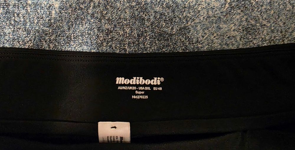 Долнище за бански Modibodi за цикъл, цвят - черен, размер - 3XL/20