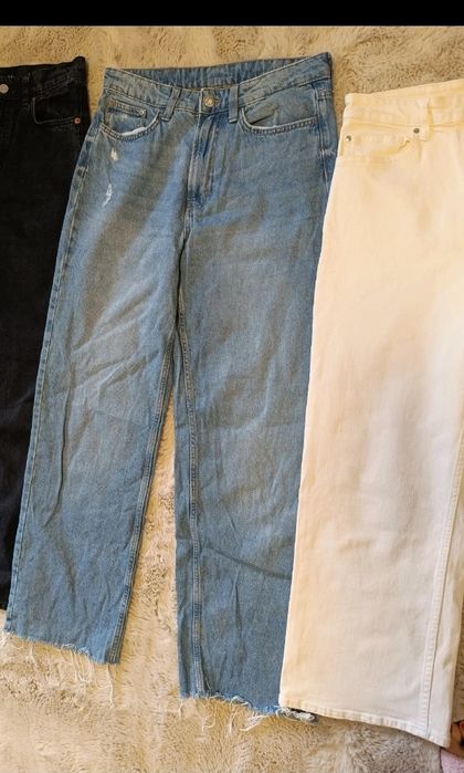 Lot 2 perechi de blugi wide leg 38 H&M