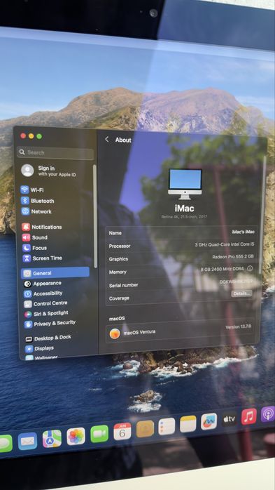 iMac 4K 2017 - 21.5” i5/8GB/128GB