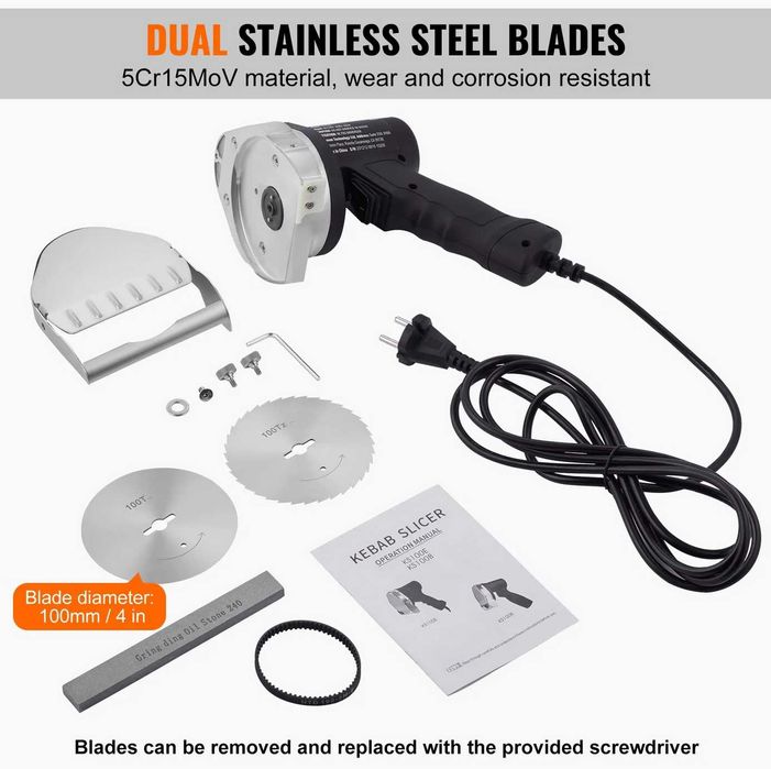 Rotisor kebab shaorma pe gaz, 3/4/5 arzatoare Cutit Electric BONUS