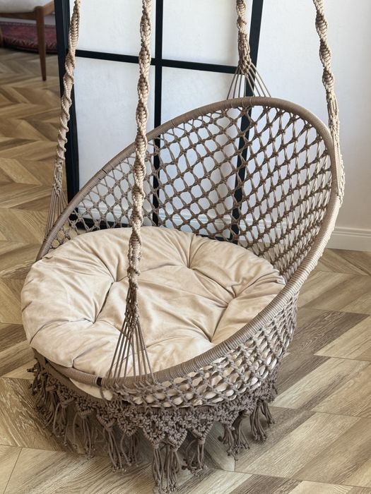 Качеля по технике макраме