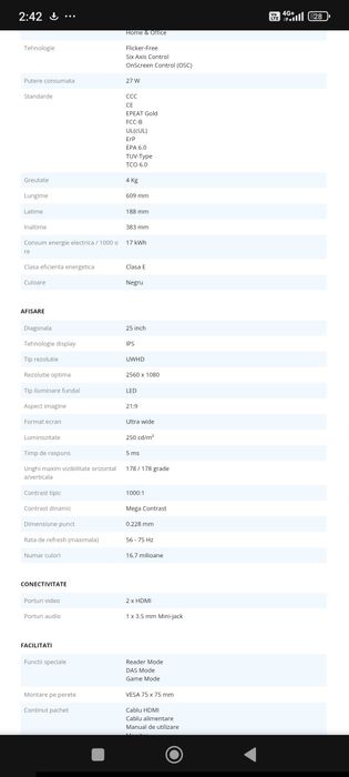 Unitate PC și Monitor LG 25inch. Ryzen 5 3600, RX 5700 XT, 32gb Ram