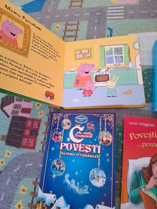 Carte puzzle Pepa pig , povesti ,colorat