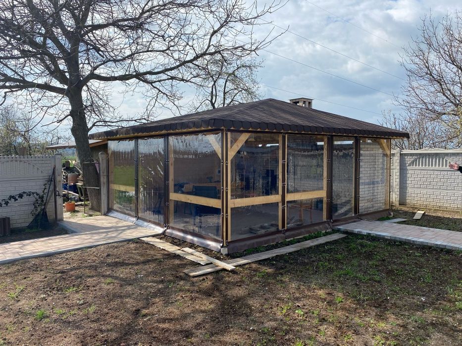 Folie terasa, folii terase și foișoare transparenta premium Cristal 08