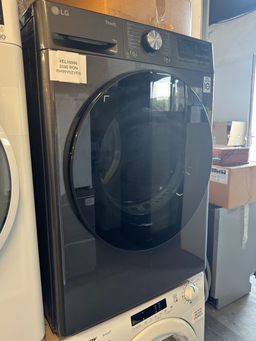 Uscător de rufe cu pompă de căldură 9kg LG RH90V9ZVEN