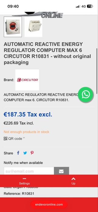 Computer MAX 6 PF regulator