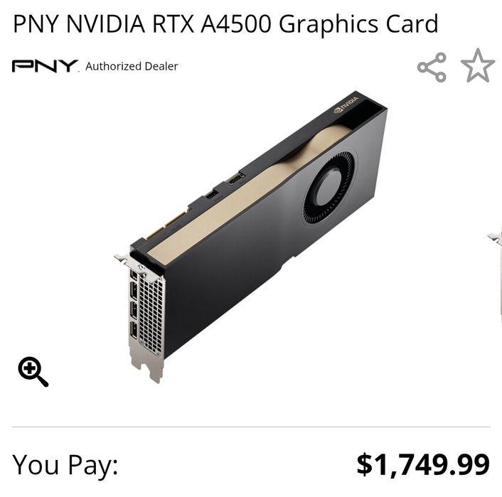 PNY RTX A4500 20GB