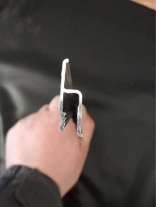 Профил алуминиев за опънати тавани H-образен (перфориран)  2.5 м