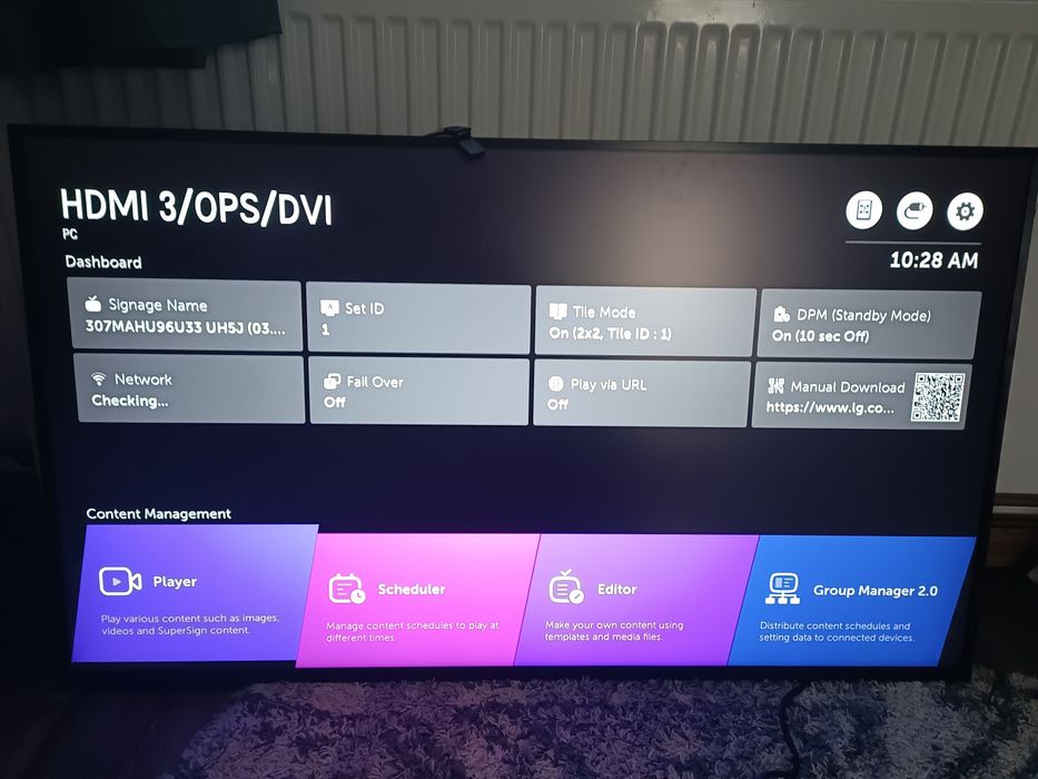 Monitor profesional LG DISPRO-LG-49UH5J-H, diagonala 49 inch, UHD 4K, Ecran High Haze, Bezel 9.9 mm, VESA 300x300 mm
