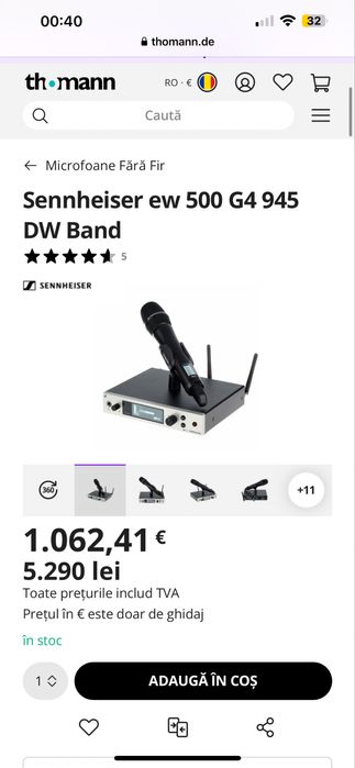 Microfon Wireless Sennheiser ew 500 G4 935 BW Band
