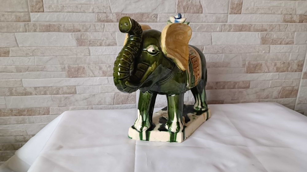 Стар керамичен слон - Китайски Фън Шуй - 30/24