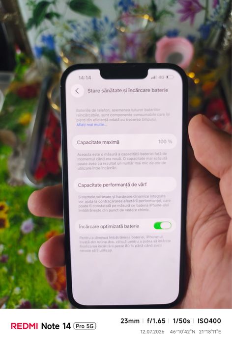 iPhone 13, 128 GB | IMPECABIL | Baterie 100% | Face ID functional.