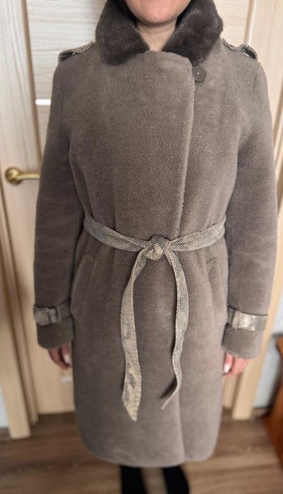 Пальто зимнее цигейка