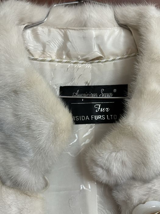 Норковая шуба белая
