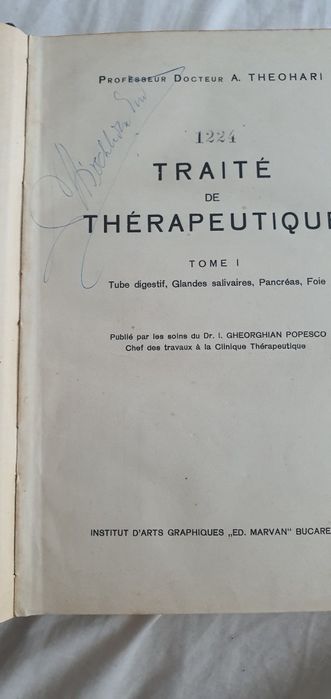 Tratat Terapeutic 1934 tubul digestiv  pancreas