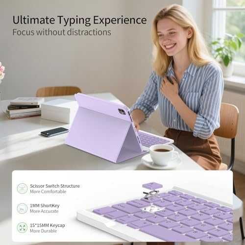 Нов Калъф с Bluetooth клавиатура за таблет iPad Air 11 M3/M2, Pro 11