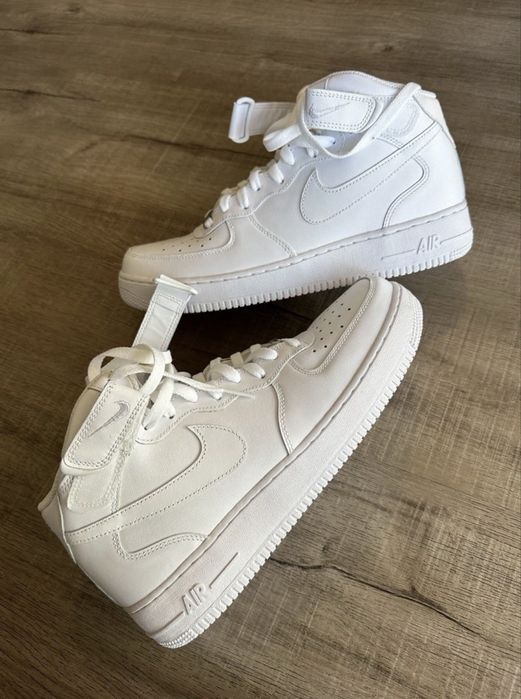 Nike Air Force 1 Mid Triple White Adidasi Sneakers - SALES
