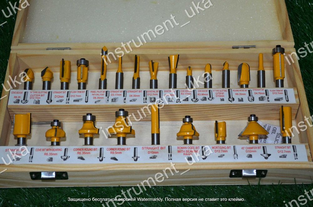 Набор фрез по дереву хвостовик 8мм