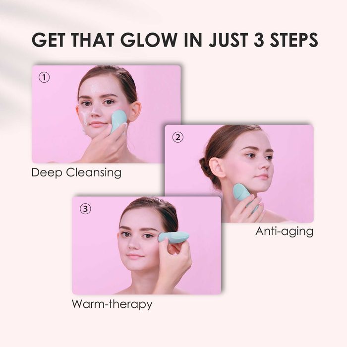 SVK CUTILY 3-в-1 звукова четка за почистване на лице от силикон