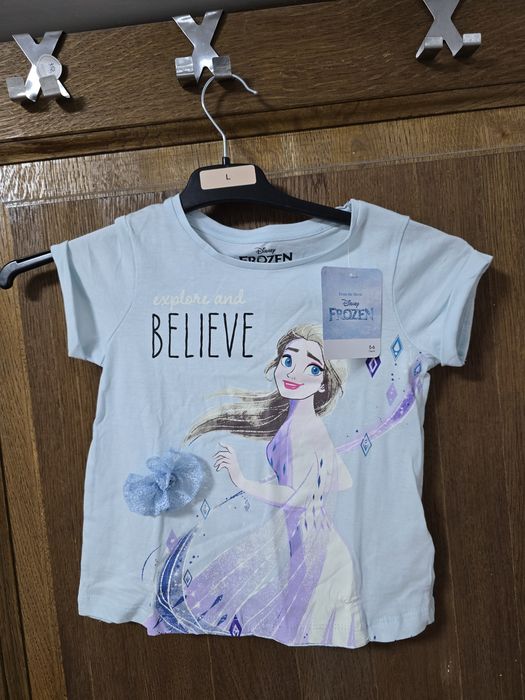 Tricou fata 116 cm 5-6 ani cu Elsa
