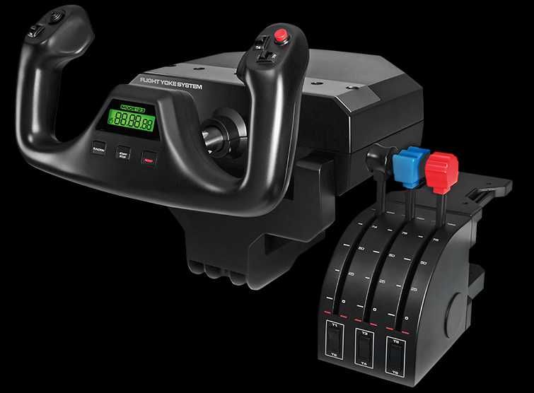 Контроли за авио-симулатор Logitech - G Flight Yoke System, черен (PC) & Logitech G PRO Flight Rudder Pedals