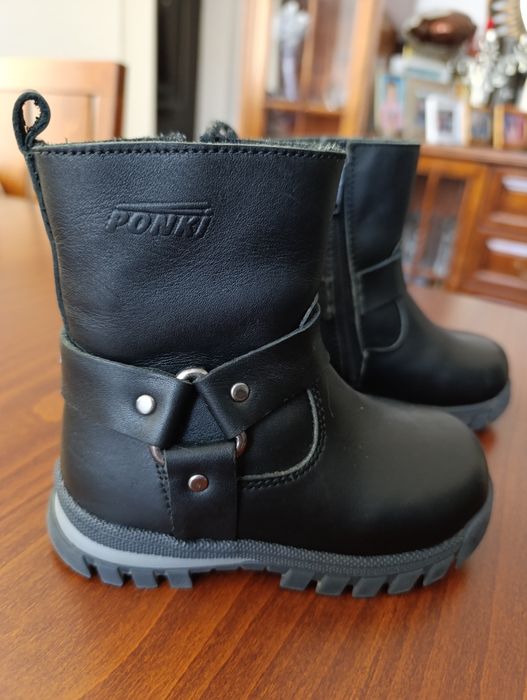 Детски ботуши Понки от естествена кожа