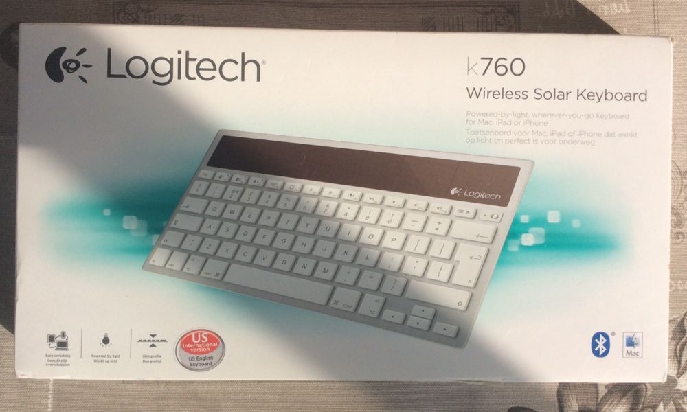 Безжична Соларна Клавиатура Logitech K760 за Mac, iPad и iPhone.