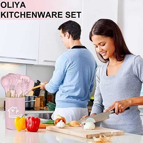 Нови 24 броя силиконови кухненски прибори за готвене печене кухня дом