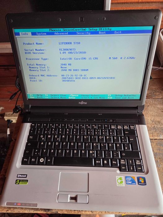 laptop Fujitsu Siemens Lifebook S710 - fara incarcator -