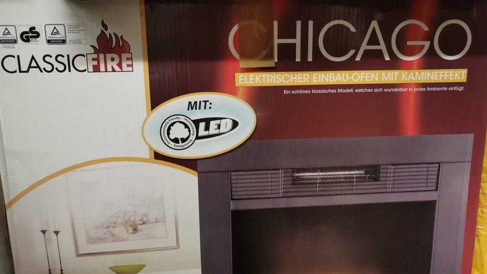 НОВА Електрическа камина с 3D ефект на пламъка - CHICAGO