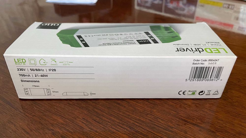 One Light 89040AT - Димируем LED драйвер, 700mA, 21-40W