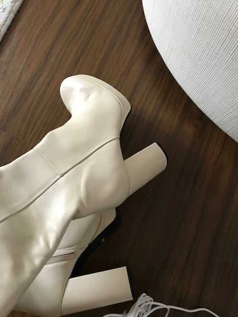 Zara cizme superbe piele naturala platforma toc patrat