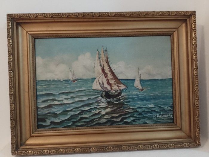 Tablou realizat pe panza,deosebita marina