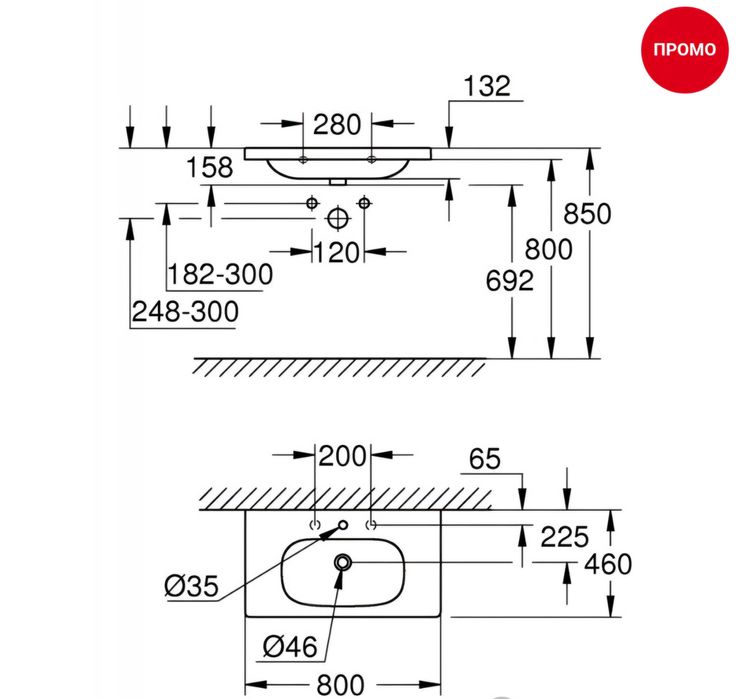 Умивалник за мебел GROHE