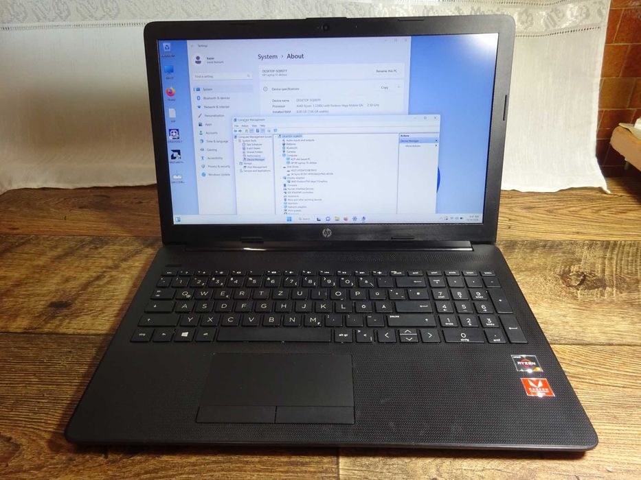Laptop HP Notebook 15-db0699ng / Ryzen 3 2200U 8Gb ddr4 /ssd+hdd