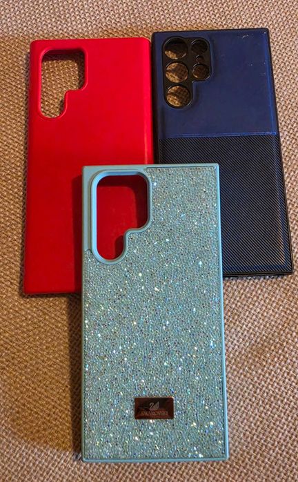 Оригинални калъфи за телефон  SAMSUNG GALAXY S22 ULTRA  от 6Е и 13 Е , Samsung  и Karl Lagerfeld и три бр. силиконови .