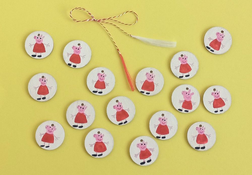 Martisoare lemn, fetru