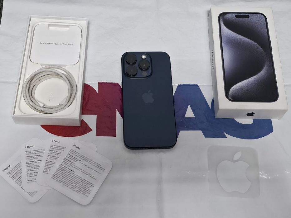 КАТО НОВ 128GB iPhone 15 Pro 5G EMAG - 2025г. Blue Titanium | Син