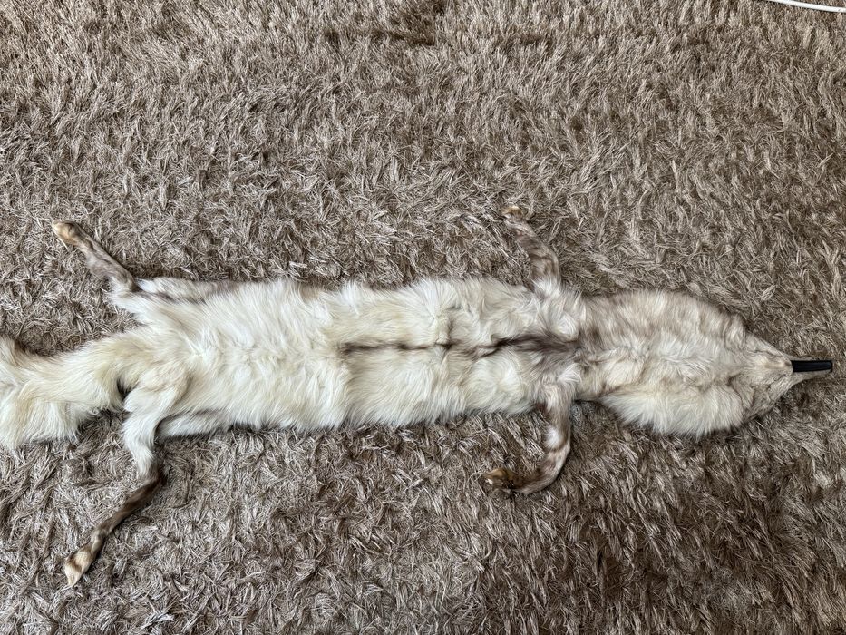 Guler din blana de vulpe polara