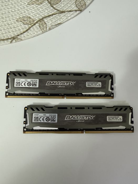 16 Gb ram dual channel 8x2 3000mhz, 3600mhz oc stabil