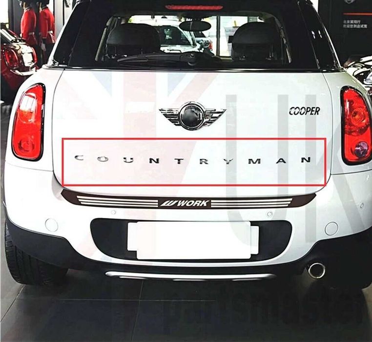 Scris Logo Emblema Litere Semn Mini Countryman Argintii Crom Gri NOI