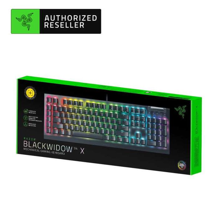 Tastatura gaming RGB Razer BlackWidow V4 X Green Switch Sigilata RZ03-04700100-R3M1 noua