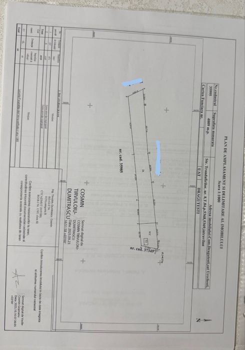 Vand Teren situat in Sat Urechesti,Com Dragutesti , 4009 mp