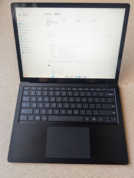 Microsoft Surface Laptop 4 ryzen 7 16/512gb